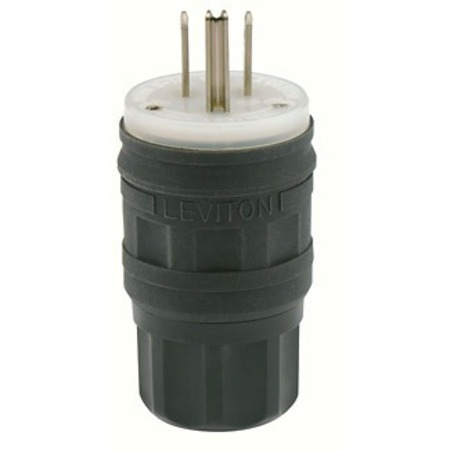 LEVITON ELECTRICAL PLUGS 520P WETGUARD PLUG BLK 14W33-B
